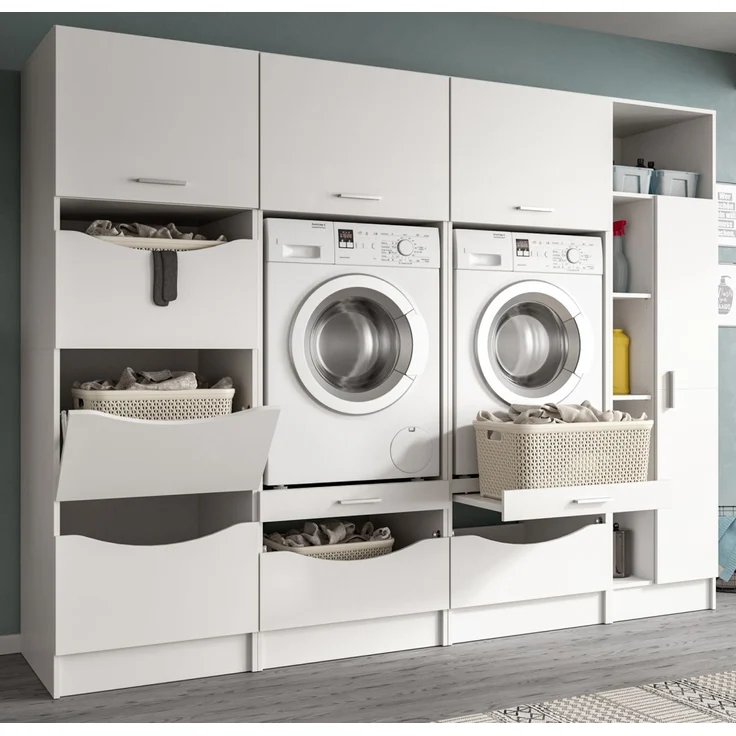 Waschmaschinenumbau Set Flexy in weiß 242 x 196 cm – Bild 5
