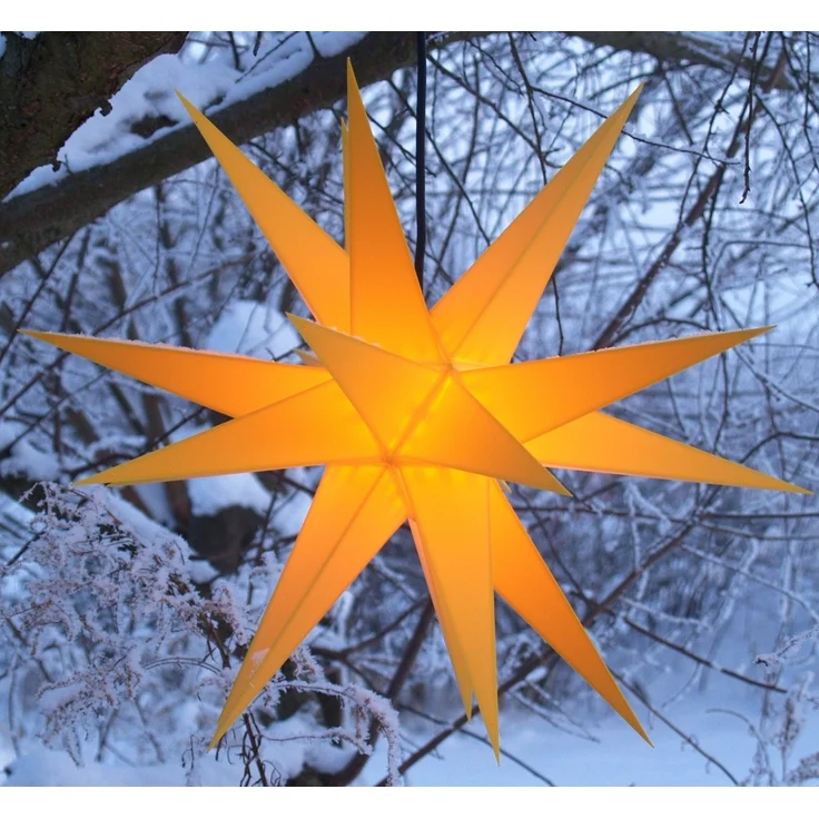 Guru-Shop LED-Stern für außen Melchior Outdoor II Gelb, sehr stabiler 3D., Leuchtmittel nicht inklusive – Bild 1