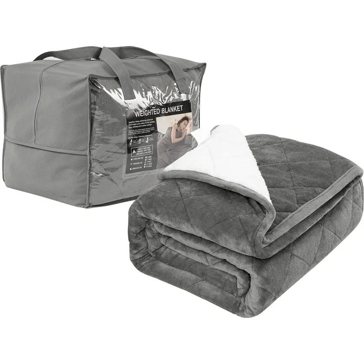 Woltu Gewichtsdecke, Bezug: Flanell Sherpa, Therapiedecke, Schwere Decke aus Flanell Sherpa – Bild 1