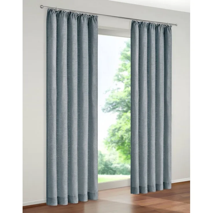 Wirth Vorhang Trondheim 234 g/m² (1 St), Kräuselband, blickdicht, Chenille