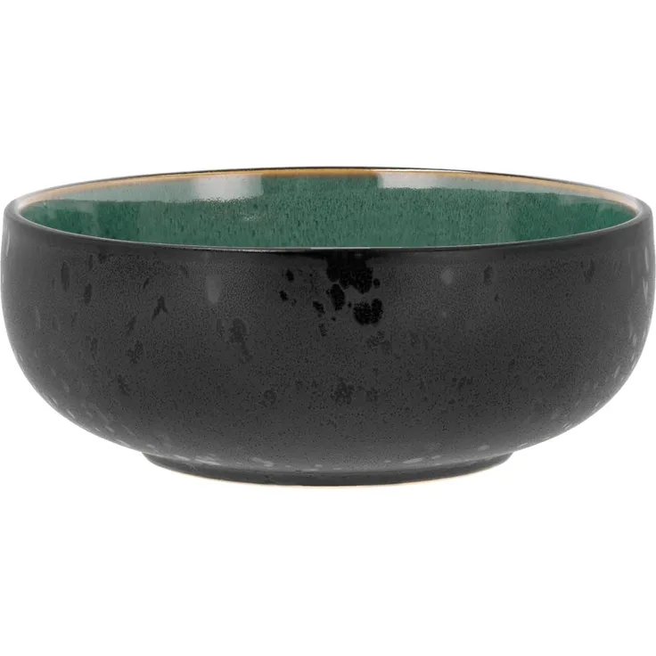 Bitz Steinzeug Schwarz / Grün Poke- / Ramen-Schüssel 18 cm