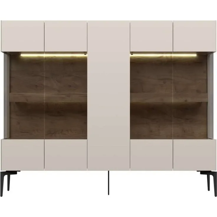 Places of Style Sideboard Sky45, Vitrine, Lackiert mit wasserbasiertem UV-Lack