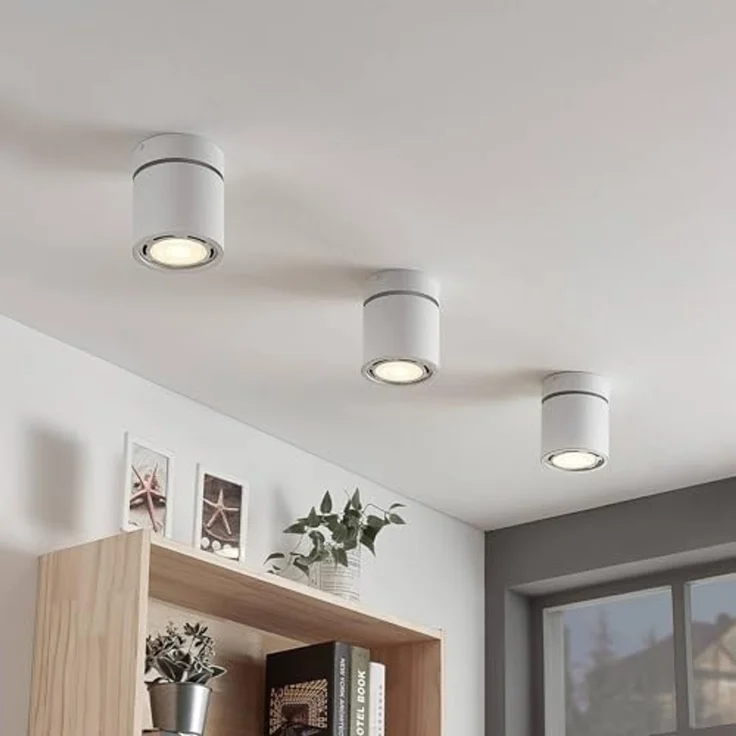 Arcchio Deckenstrahler Mabel, Metall, Weiß IP20, 1 x 20 W LED GU10 ES111 – Bild 6