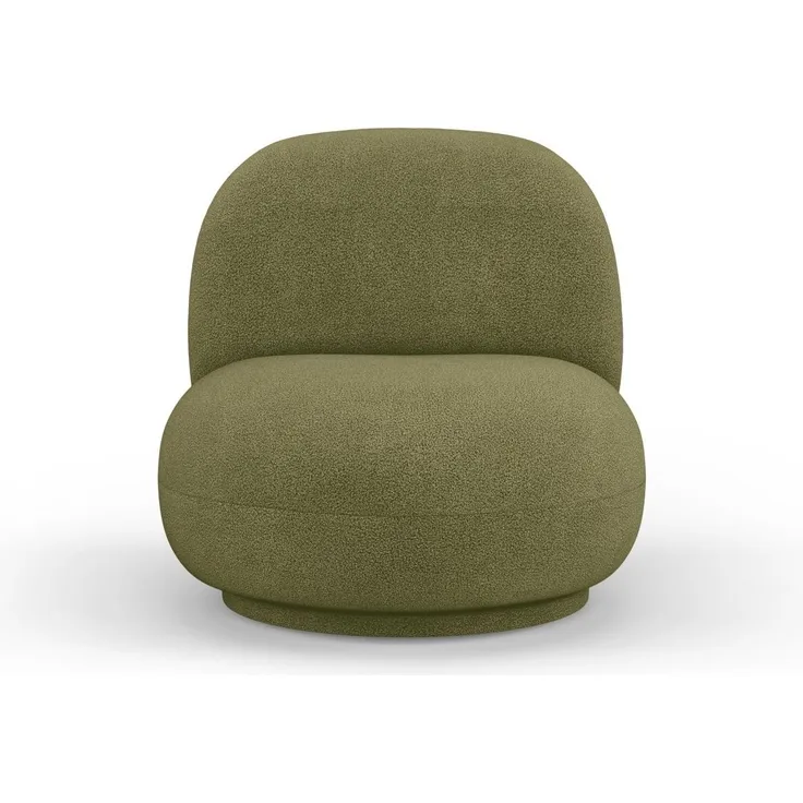 Micadoni Drehbarer Sessel Chuck Boucle Grün
