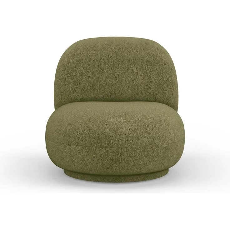Micadoni Drehbarer Sessel Chuck Boucle Grün – Bild 1