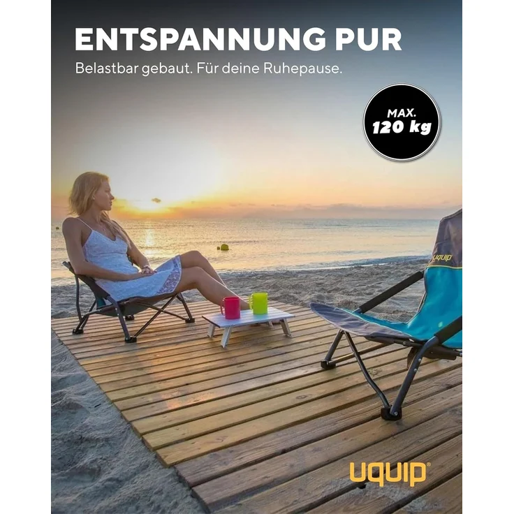Uquip Strandstuhl Set Mary Campingstuhl Faltstuhl Klappstuhl Niedrig 120 kg – Bild 4