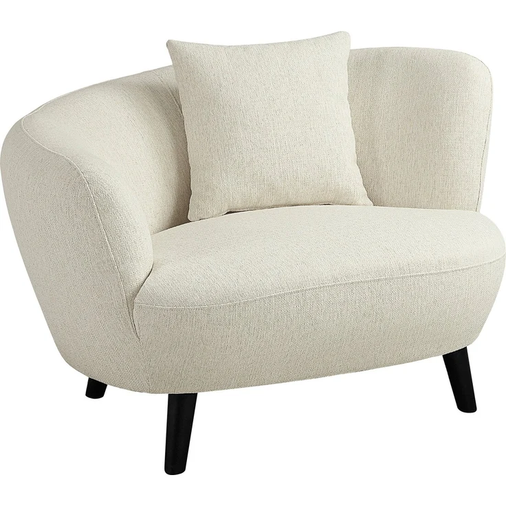 ATLANTIC home collection Loungesessel Olivia, XXL-Sessel, Nierenform-Sessel mit Zierkissen im Originalbezug – Bild 3