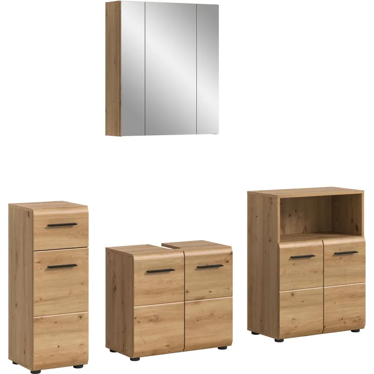 Badkombination (B/H/T: 180x185x30 cm) in Artisan Oak Nachbildung und Artisan Oak Nachbildung
