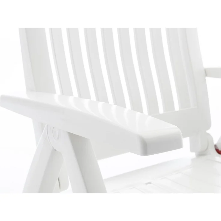 Kettler Roma Klappsessel - verstellbarer Gartensessel aus Kunststoff - weiß – Bild 6