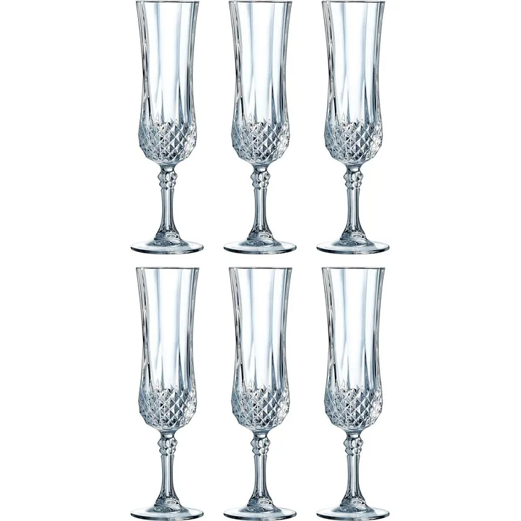 Cristal d'Arques 23223 Longchamp ECLAT Sektkelch 140 ml, Glas, klar (6er Pack)