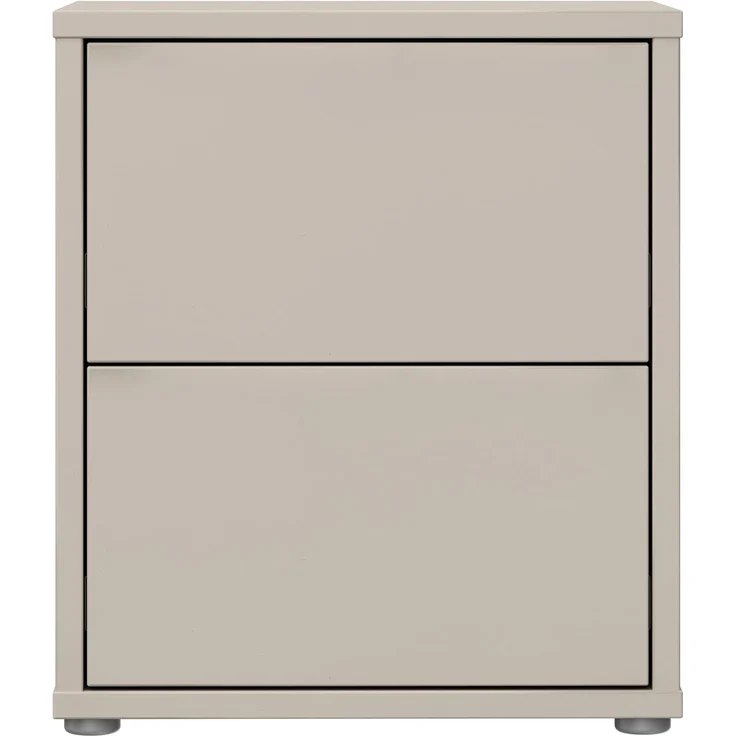 Forte Alice Springs Kommode 50, moderner Nachttisch, Beistelltisch, 2 Schubladen, Schlafzimmer, Wohnzimmer, Holzwerkstoff, Kaschmir Beige, 49,8 cm breit x 57,5 cm hoch x 34,9 cm tief – Bild 8