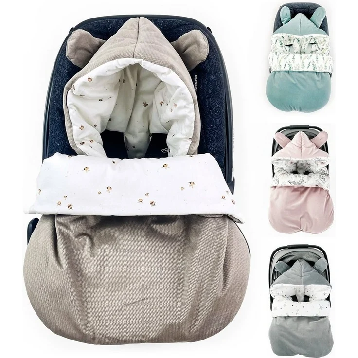 BABEES Fußsack BABYFUßSACK für Babyschale Frühling Übergang warm mit Füllung, Einschlagdecke Fußsack Schlafsack Baby Kinderwagen GANZJÄHRIG – Bild 1