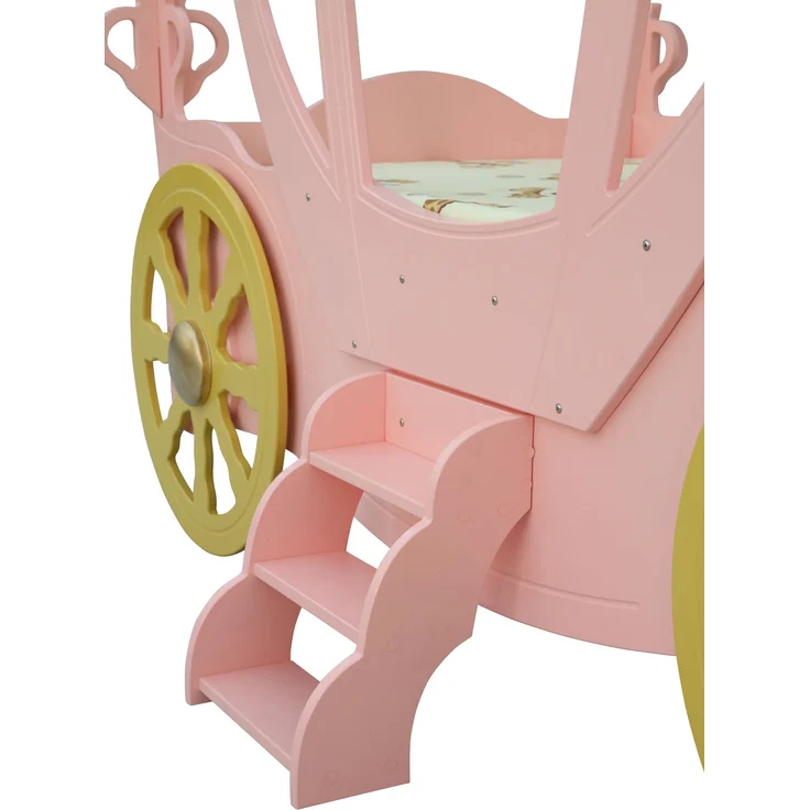 Kinderbett Prinzessin Kutsche in Rosa – Bild 9