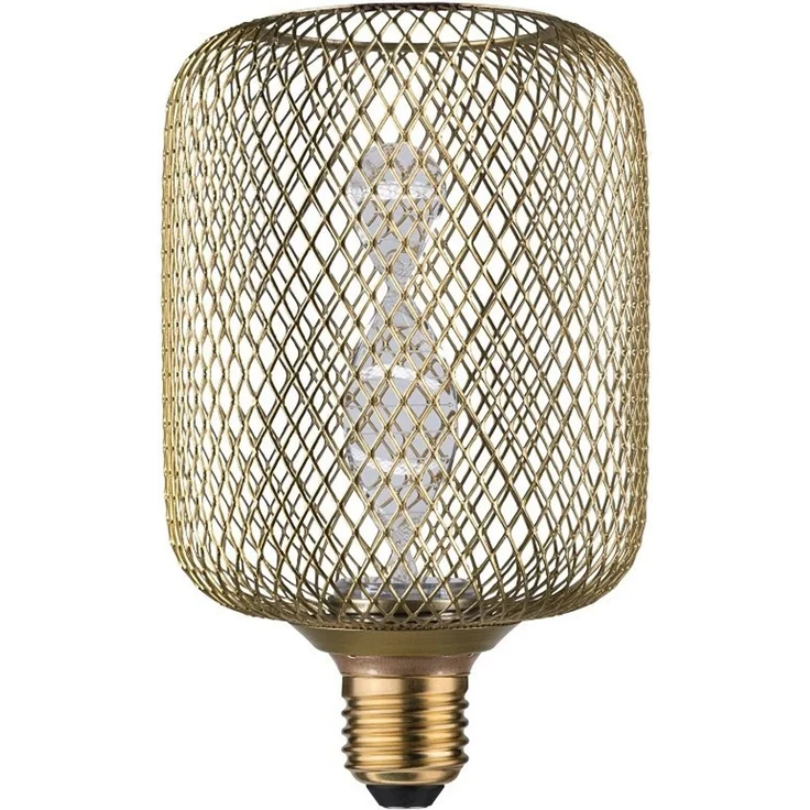 Paulmann 29084 Metallic Glow Edition Standard 230V LED Leuchtmittel Zyl E27 Helix 3,5W 130lm 100mm Messing Metall 1800K – Bild 3