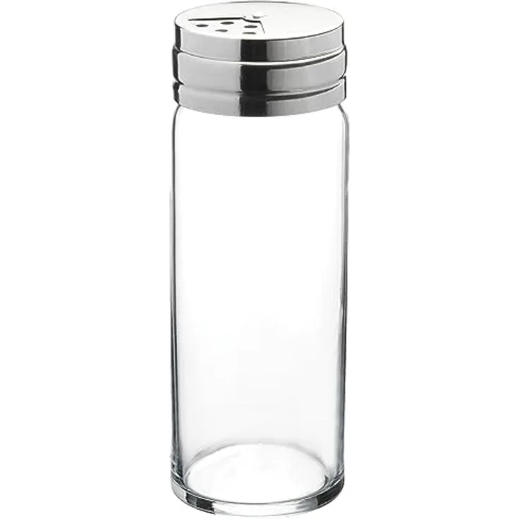 Pasabahce Salzstreuer Pasabahce Basic 2er Salz- & Pfefferstreuer 240 ml –mit Edelstahldeckel, (2-tlg)