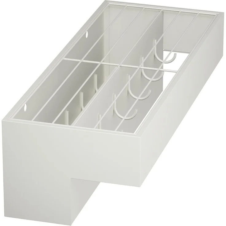 DanDiBo Wandgarderobe mit Ablage 60 cm Metall 96742 Weiß Garderobenleiste Hängegarderobe Garderobenhaken Kleiderhaken Garderobe Wand Hängend Modern – Bild 8