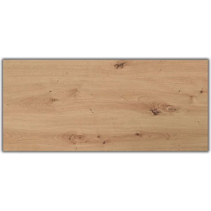 bümö Tischplatte 180x80 cm in Asteiche, Schreibtischplatte aus Holz, Holzplatte, Spanplatte kratzfest beschichtet, ABS-Kante, 120 kg Tragkraft für DIY Homeoffice Schreibtisch & mehr, PL-19-R