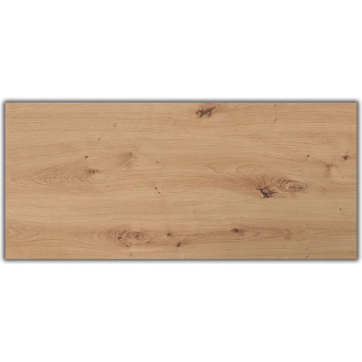 bümö Tischplatte 180x80 cm in Asteiche, Schreibtischplatte aus Holz, Holzplatte, Spanplatte kratzfest beschichtet, ABS-Kante, 120 kg Tragkraft für DIY Homeoffice Schreibtisch & mehr, PL-19-R – Bild 1