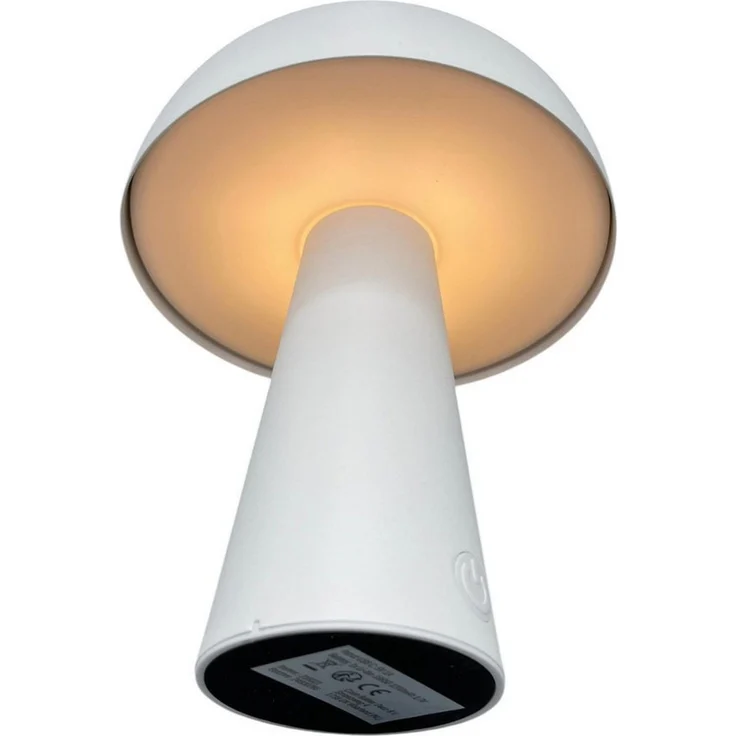 Coen Bakker Deco BV LED Außen-Tischleuchte, Dimmfunktion, LED, warmweiß, kaltweiß, neutralweiß, USB touch dimmbar weiß matt 3 Lichtfarben 15x21cm – Bild 2