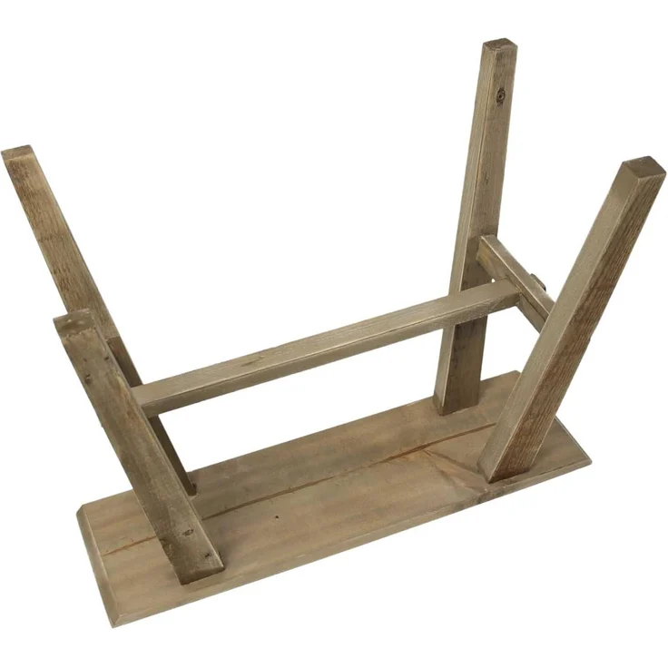 Hocker "Used Look" aus recyceltem Holz, Holzbank rustikal, Blumenständer, Blumenhocker, Gartendeko, Sitzhocker, Fußhocker – Bild 6