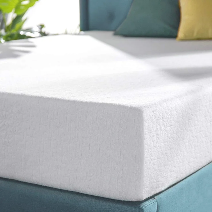 Zinus Einzelbett-Matratze, Memory-Schaum, 90 x 190 cm, Höhe 20 cm, mittlere Festigkeit, hautfreundlich, orthopädisch, Komfortschaum, grüner Tee, entworfen in Großbritannien – Bild 3