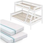 VitaliSpa Kinderbett Everest Etagenbett Weiß Hochbett Stock Bett 90x200 140x200