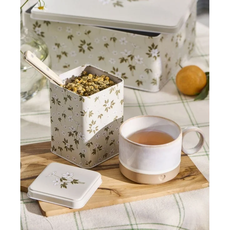 Ib Laursen - Vorratsdose Dose mit Deckel Anemonenmuster H 12,5cm Metall 32986-00 – Bild 1