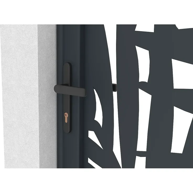 Vente-unique - TOGIRO Side gate Metall Grau - B 4,6 cm x H 176 cm x L 103 cm – Bild 5