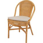Krines Home Küchenstuhl Esszimmerstuhl Klassik Korb Esszimmer Stuhl Korbstuhl Natur Rattan, Küchenstuhl