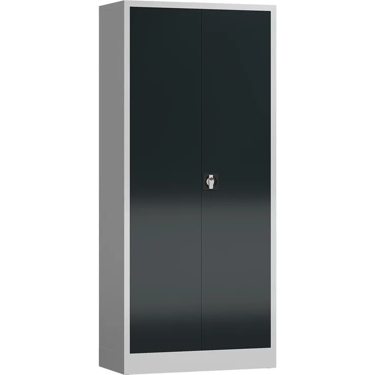 Mehrzweckschrank Spind Spindschrank abschließbar 180 x 80 x 38 cm lichtgrau/anthrazit