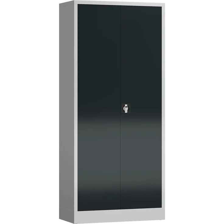 Mehrzweckschrank Spind Spindschrank abschließbar 180 x 80 x 38 cm lichtgrau/anthrazit – Bild 1