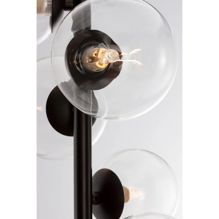Nova Luce 9009251 ODILLIA Pendelleuchte 6-flammig Schwarz Transparent G9 – Bild 5