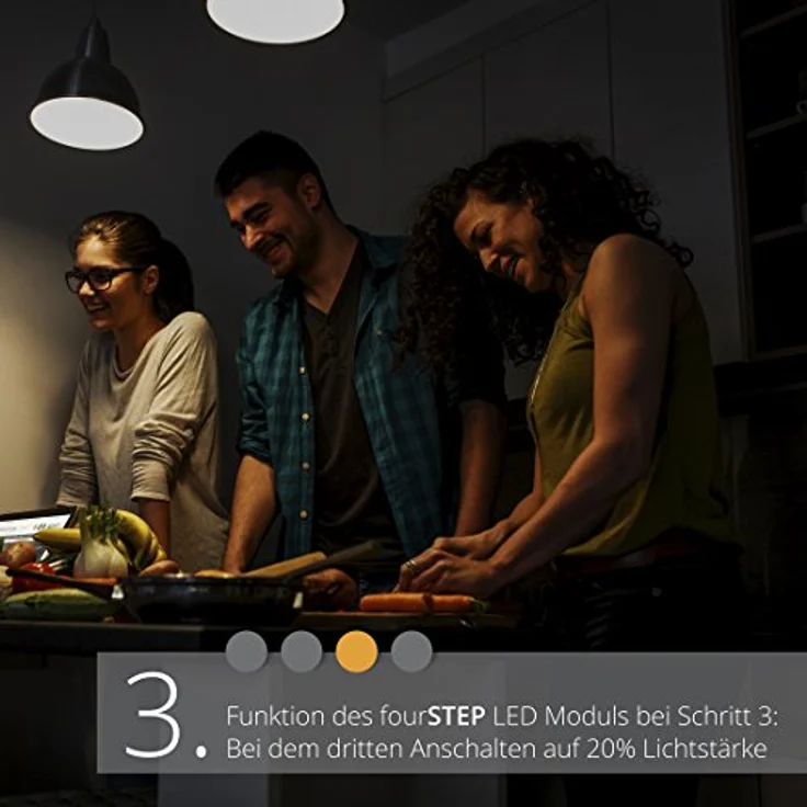 SSC-LUXon LED Einbaustrahler RF-2 runder Einbauspot weiss, schwenkbar flach mit fourSTEP Dim LED, Warmweiß – Bild 7