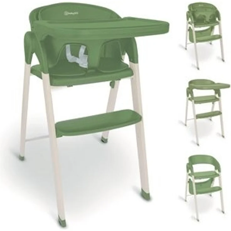 BabyGo Levels Hochstuhl inkl. Essbrett Khaki/white – Bild 6