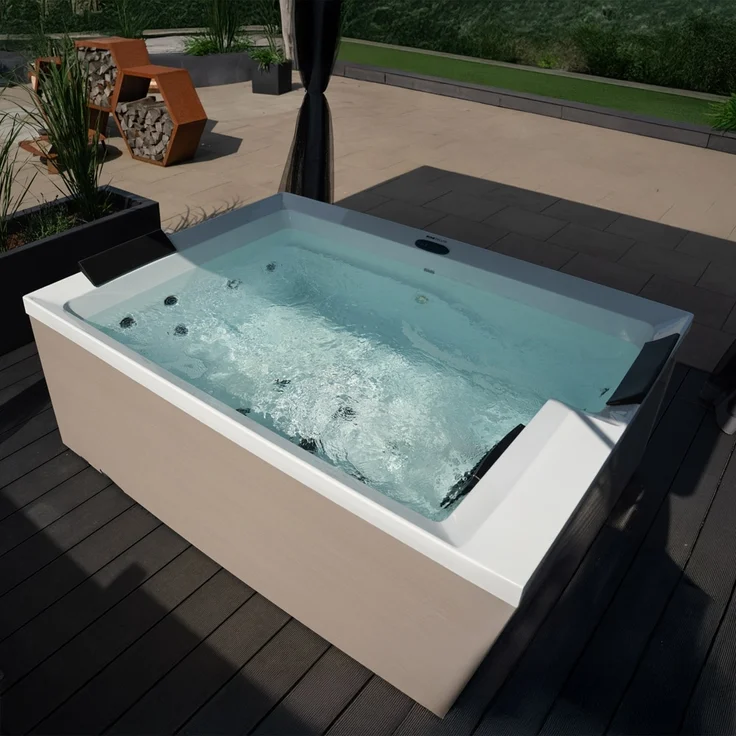 HOME DELUXE Outdoor-Whirlpool 'Nimbus Deluxe Pure', 190 x 140 cm, für 2 Personen – Bild 1