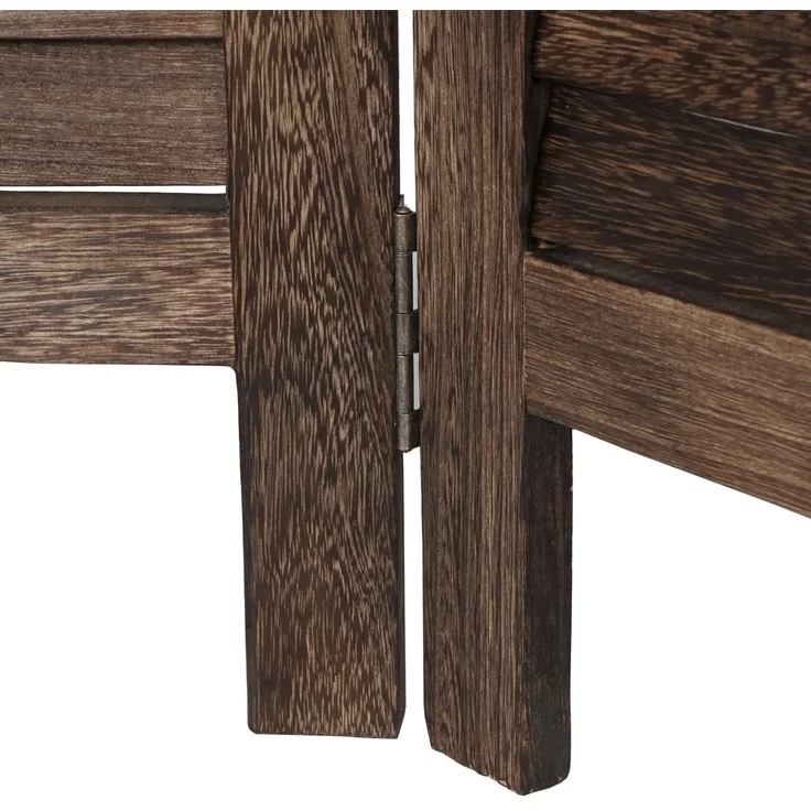 Paravent HWC-A84, Raumteiler Trennwand Sichtschutz, Ornamente 170x161cm ~ braun – Bild 5