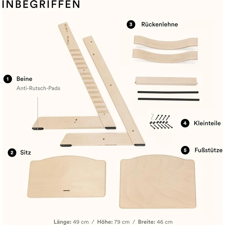 Stokke 'Tripp Trapp' Hochstuhl, Sunflower Yellow, höhenverstellbar, Buche massiv, bis 136 kg – Bild 3