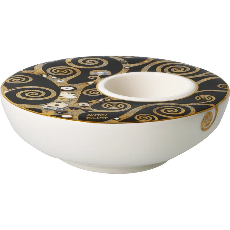 Goebel / Gustav Klimt Der Lebensbaum,Kerzenhalter,12,0cm x 12,0cm x 4,0cm / Porzellan / 12,0cm x 12,0cm x 4,0cm – Bild 7