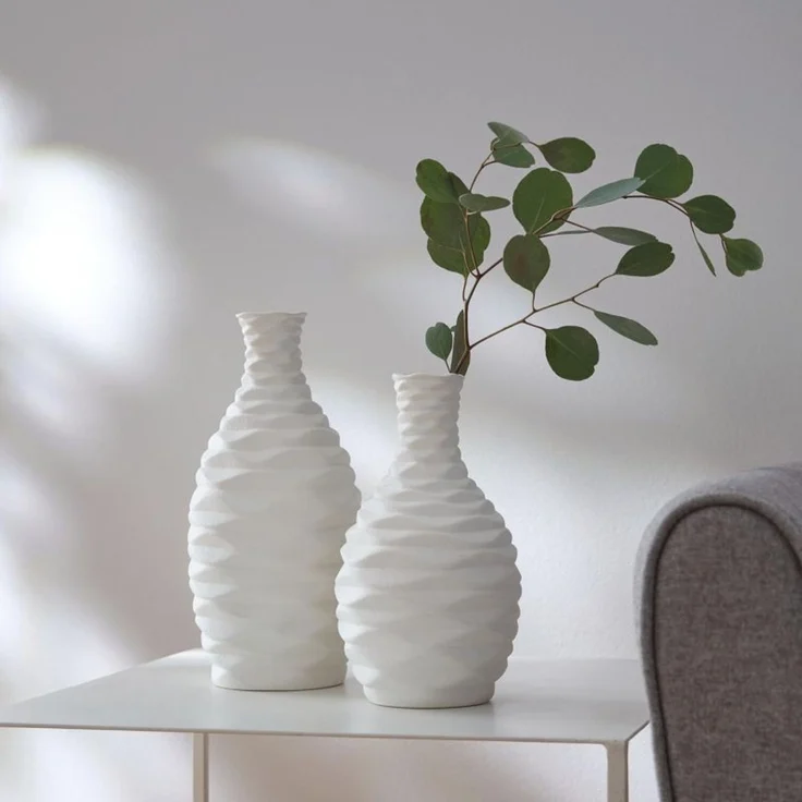 Dekovase "White", 2er Set – Bild 1