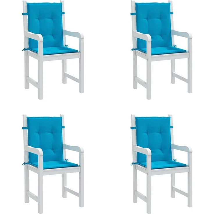 vidaXL Gartenstuhlauflagen für Niedriglehner 4 Stk. Blau 100x50x3 cm 47555 – Bild 8