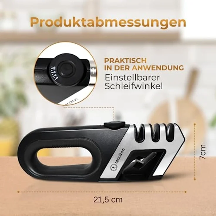 COFI 1453 Messerschärfer 4-in-1 mit ergonomischem Griff, ergonomischer Griff, 4in1 Messerschärfer, einstellbarer Schleifwinkel – Bild 3