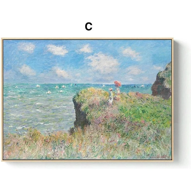 Poster Vintage Claude Monet · Deko Print ohne Rahmen - 80x60 cm / G – Bild 4