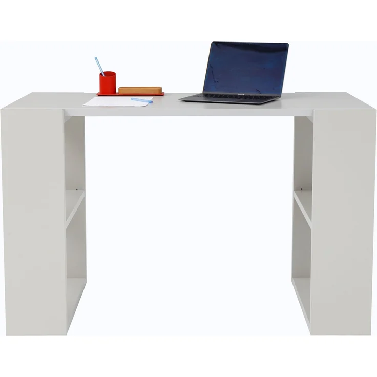 Schreibtisch Note, inkl. Regale, 120x60x75 cm, grau Dekor – Bild 4