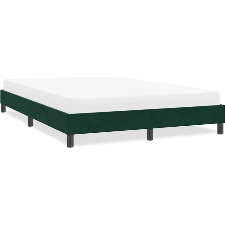 Doppelbett, Bettgestell Modernen ohne Matratze Dunkelgrün 140x220 cm Samt d2373e – Bild 2