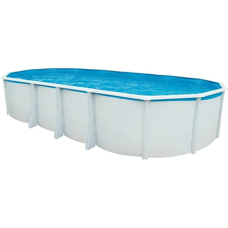 Steinbach Stahlwand Swimming Pool Set 'Highline', Stahl Weiß, 730 x 366 x 132 cm – Bild 1