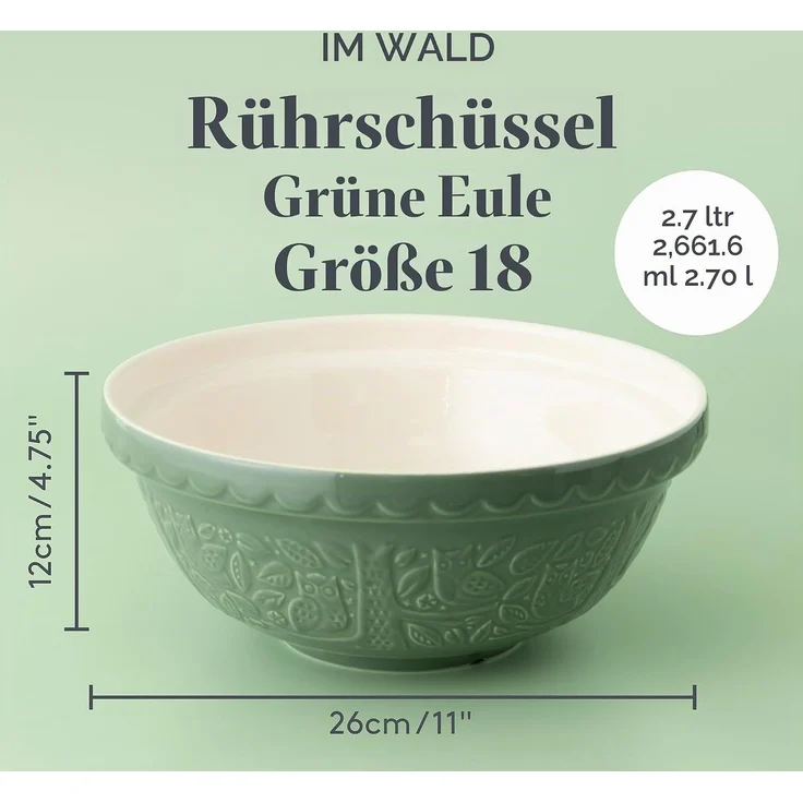 Mason Cash In the Forest ovale Auflaufform 26 cm 2 7 L grüne Eule – Bild 4