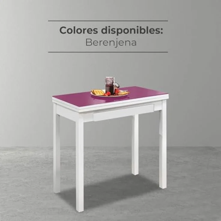 ASTIMESA MLBBER Küchentisch, Metall, Aubergine, 80 x 40 cm – Bild 6