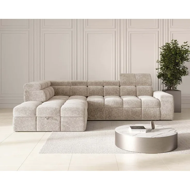 Ecksofa Bianco mit Schlaffunktion und Bettkasten | Jan-Art | verschiedene Farben erhältlich