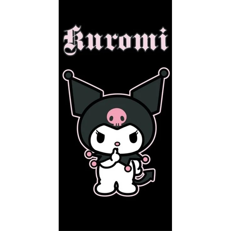 Hello Kitty Kuromi Strandtuch 70 × 140 cm für Strand und Schwimmbad oder Badezimmer – Bild 1