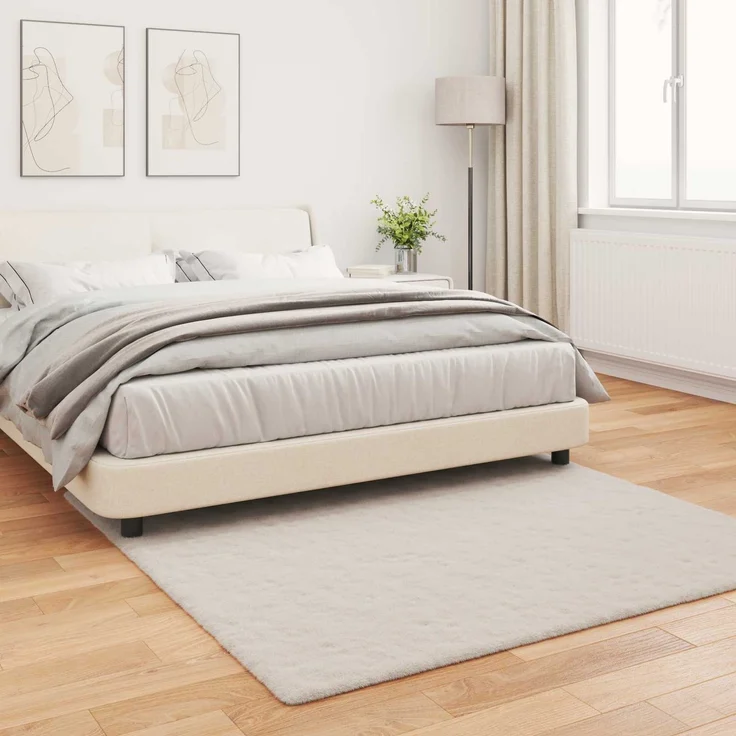 vidaXL Rutschfester Kunstfellteppich Olite Beige 120 x 120 cm 42021641 – Bild 3